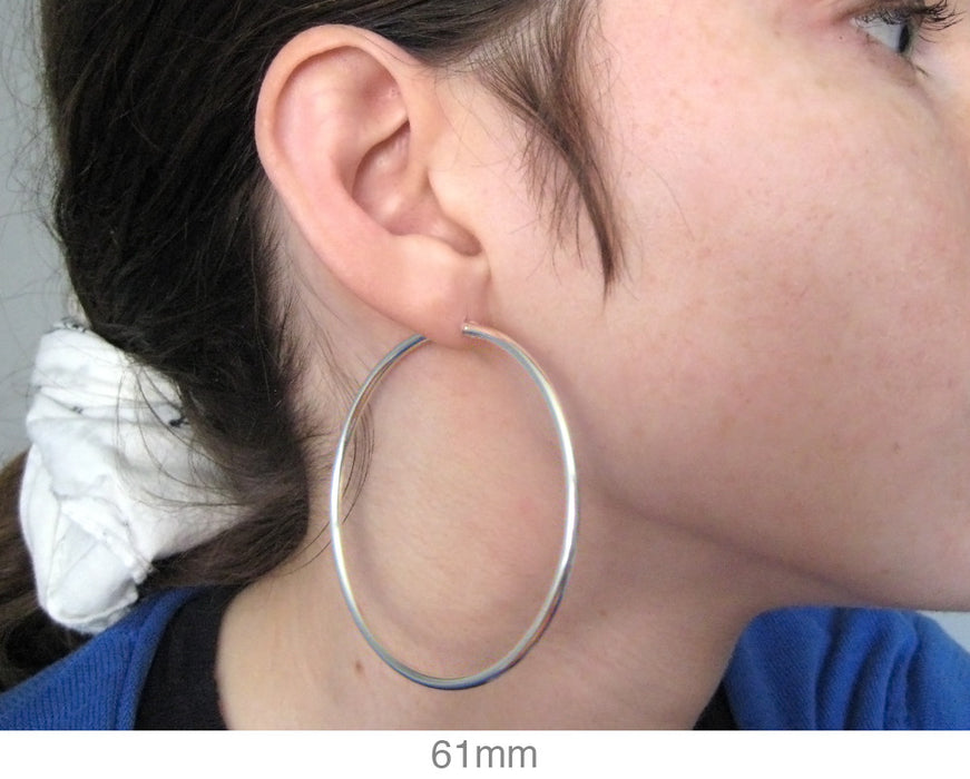 Silver Hoop Earrings, Silver Hoops, 13mm to 51mm Boho Earrings, Small  Medium Large Women Earrings, Minimalist Everyday Lightweight Jewelry - Etsy  | Silver jewelry diy, Hoop earrings small, Sterling silver hoop earrings